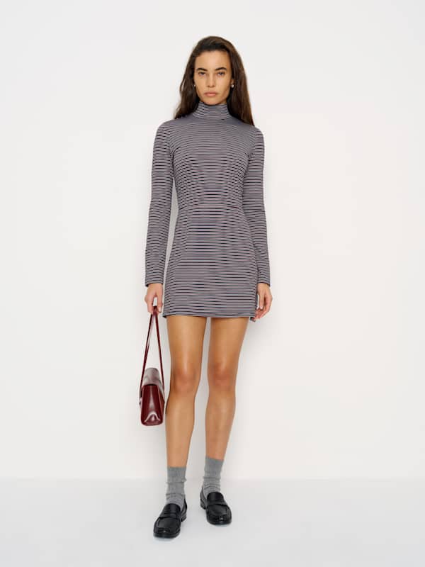 Maya Knit Dress - Red And Blue Stripe